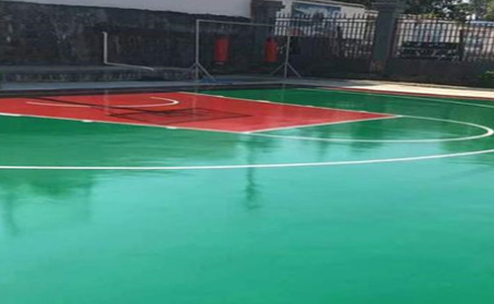 鹰潭篮球场翻新地面